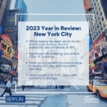 NYC 2023 Year in Review with Office and Retail Sectors.