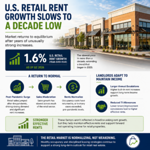 U.S. Retail Rent Growth Slows as Market Returns to More Normal Conditions